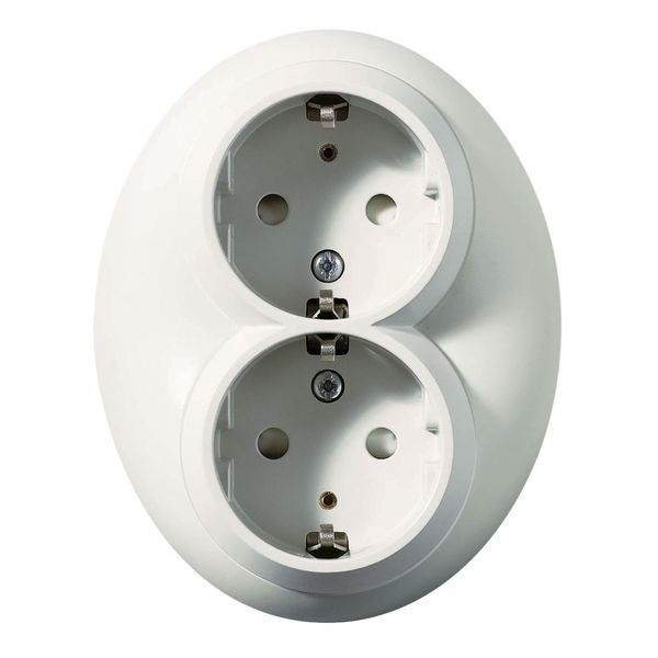 Renova - double socket outlet - 2P + E - 16 A - 250 V AC - white image 4