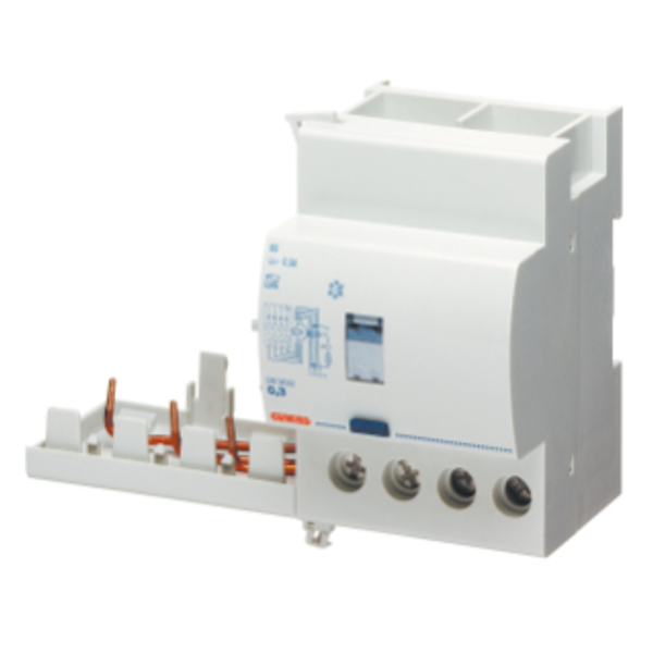 ADD ON RESIDUAL CURRENT CIRCUIT BREAKER FOR MT CIRCUIT BREAKER - 4P 25A TYPE AC INSTANTANEOUS Idn=0,03A - 3,5 MODULES image 1