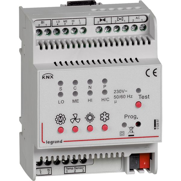 KNX fan control unit Arteor - ON/OFF - 4 DIN modules image 1