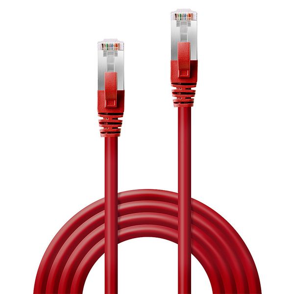 1m Cat.6 S/FTP LSZH Network Cable, Red (Fluke Tested) RJ45, M/M, 250MHz, Copper, 26AWG image 2