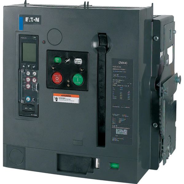 Circuit-breaker, 3 pole, 1000A, 66 kA, Selective operation, IEC, Withdrawable image 2