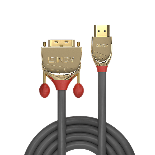 10m HDMI to DVI-D Cable, Gold Line HDMI Male to DVI-D Single Link Male image 2