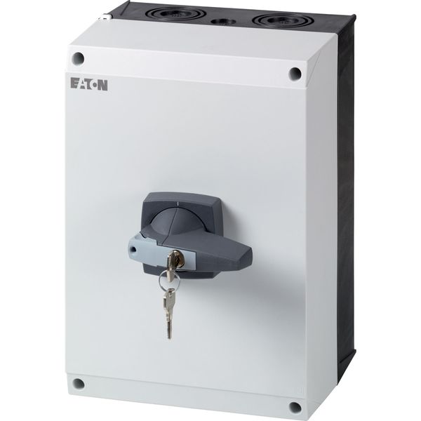 Switch-disconnector, DMM, 160 A, 3P + N (solid), with grey knob, cylinder lock, in CI-K5 enclosure image 3