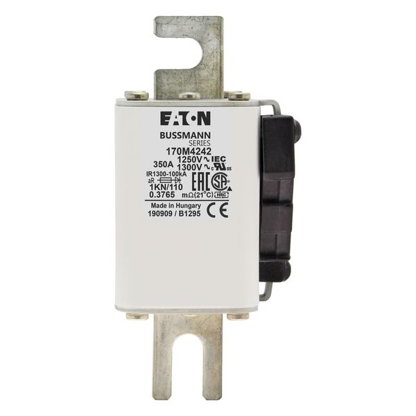 Fuse-link, high speed, 350 A, AC 1250 V, size 1, 53 x 69 x 138 mm, aR, DIN, IEC, single indicator image 11