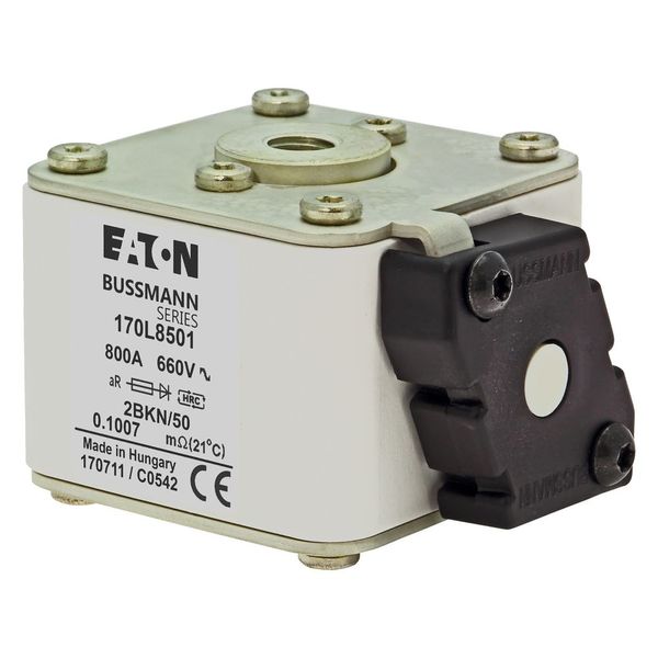 Fuse-link, high speed, 800 A, AC 660 V, Size 2, 59 x 77 x 50 mm, aR, IEC, single indicator image 8