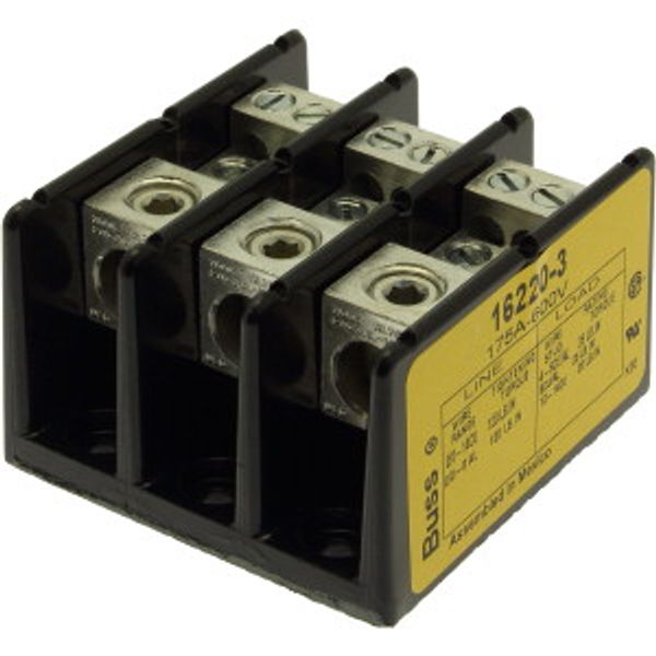 Terminal block, low voltage, 175 A, AC 600 V, DC 600 V, 3P, UL image 7