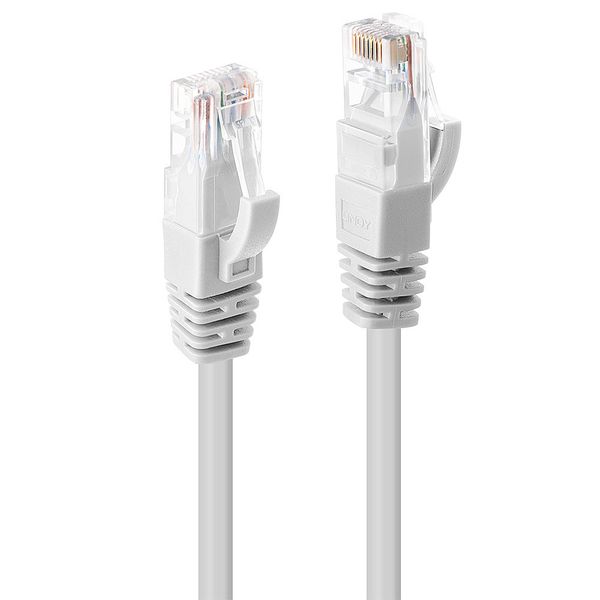 0.5m Cat.6 U/UTP Network Cable, White RJ45, M/M, 250MHz, Copper image 1