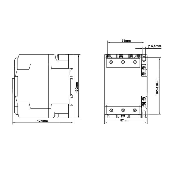 Contactor 3-pole, CUBICO High, 37kW, 80A, 1NO+1NC, 230VAC image 17