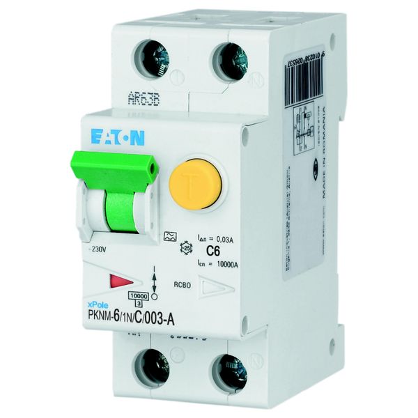 RCD/MCB combination, 6 A, 30 mA, MCB trip characteristic: C, 1p+N, RCD trip characteristic: A image 8