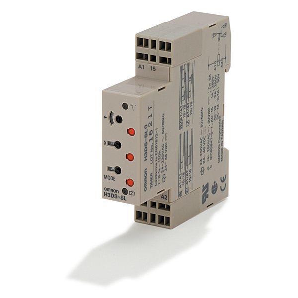 Timer, DIN rail mounting, 17.5 mm, 24-230 VAC/24-48 VDC, on-delay, 0.1 image 3