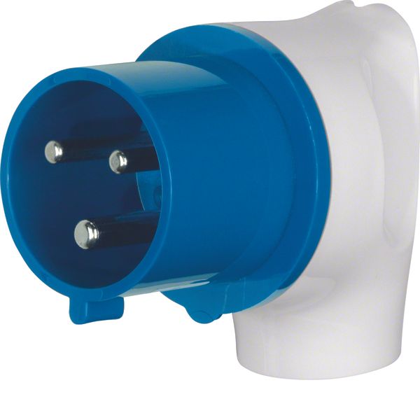 CEE right angle plug 3pole 32 A, connecting system, grey/blue image 1