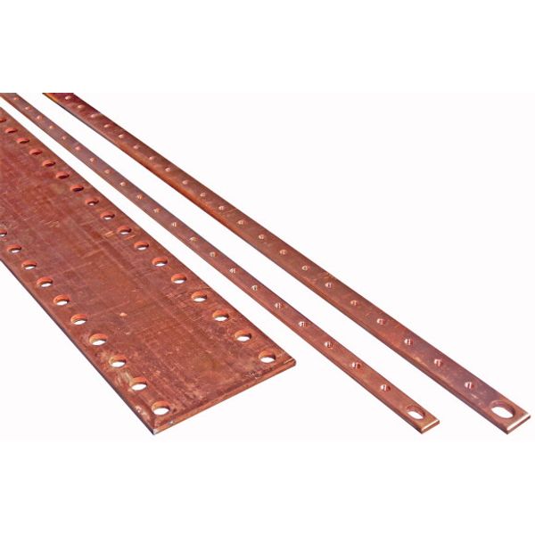 Copper Rail 50x5mm incl. holes 10mm in 25mm grid, length = 1750mm image 2