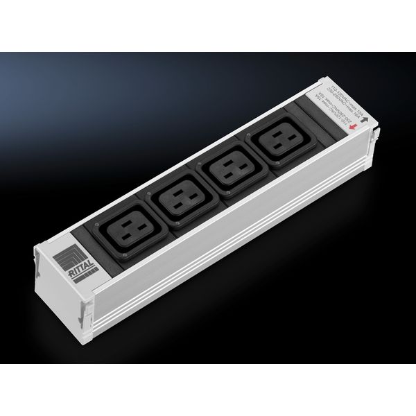 DK PSM Plus socket module, C19, 4-way, black, nicht schaltbar, mit LED image 3
