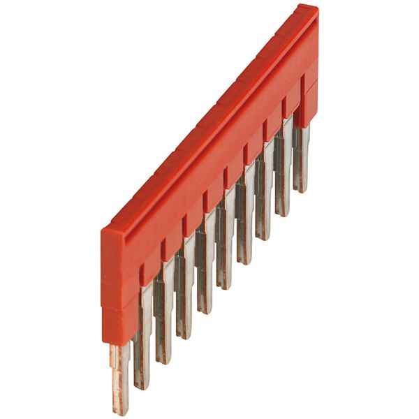PLUG-IN BRIDGE, 10POINTS FOR 4MM2 TERMINAL BLOCKS, RED image 1