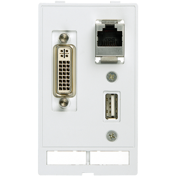 MODLINK  DATA  INSERT 1×USB fem./fem.+1×RJ45 fem./fem.+1×DVI fem./fem. image 1