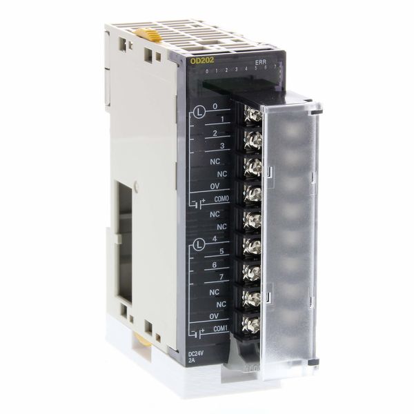 Digital output unit, 8 x transistor outputs, PNP, 2.0 A, 24 VDC, screw image 1