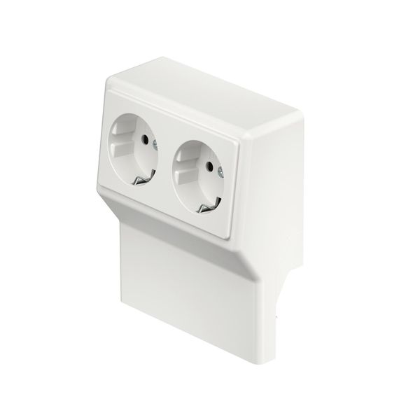 SL2GTK5070 rws Mounting box double socket with safety shutter 50x111x138 image 1