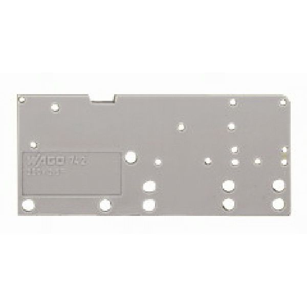 End plate snap-fit type 1.5 mm thick gray image 2