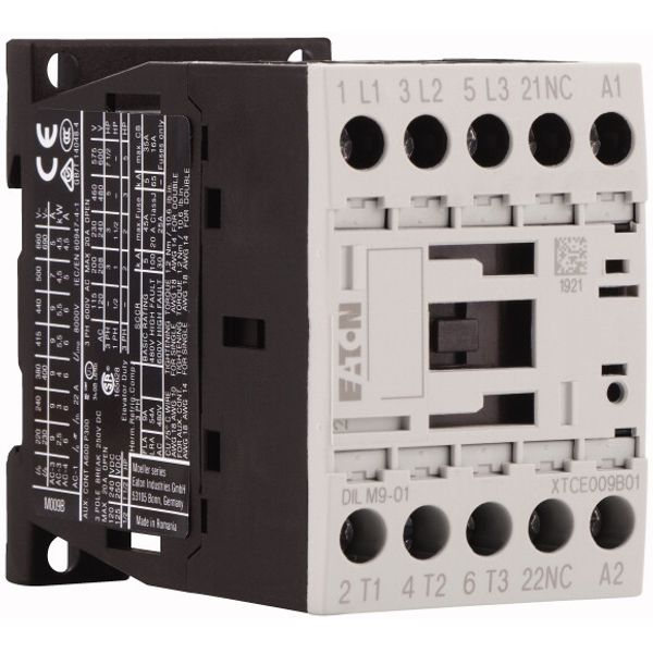 Contactor, 3 pole, 380 V 400 V 4 kW, 1 NC, 220 V 50 Hz, 240 V 60 Hz, AC operation, Screw terminals image 4