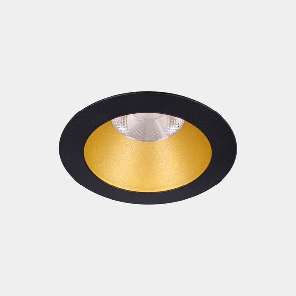 Downlight Play Deco Symmetrical Round Fixed 11.9W LED warm-white 2700K CRI 90 33.4º Black/Gold IP54 875lm image 1