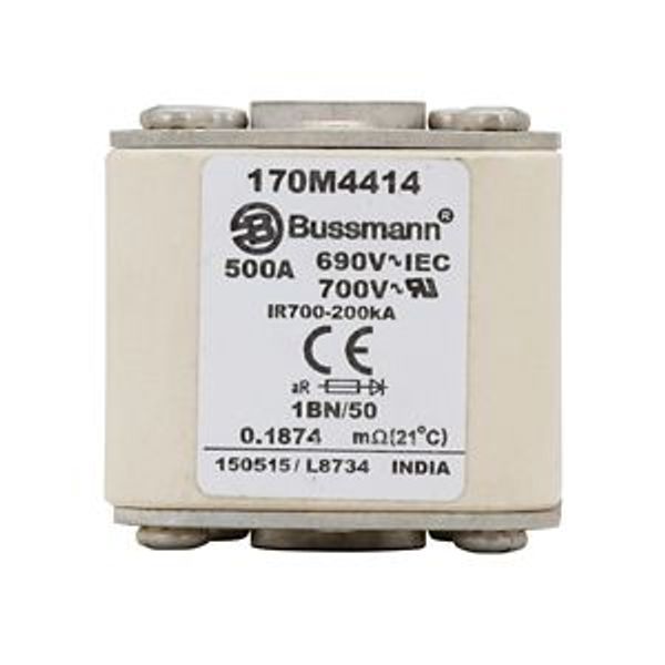 Fuse-link, high speed, 250 A, AC 1250 V, size 1, 53 x 69 x 80 mm, aR, IEC, UL, single indicator image 7