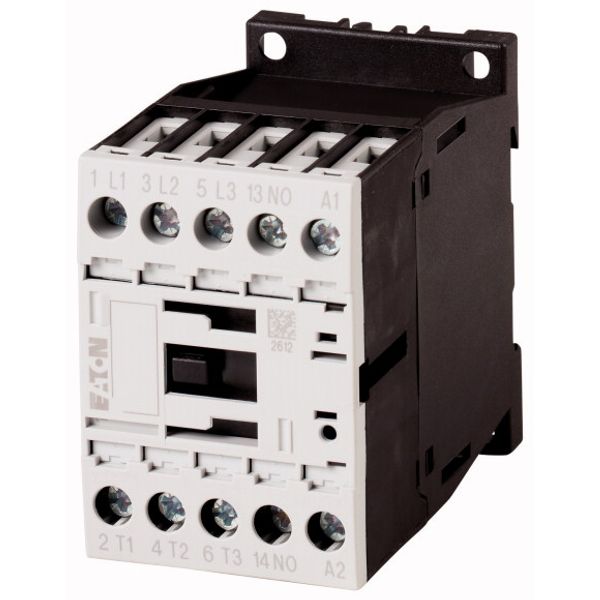 Contactor, 3 pole, 380 V 400 V 7.5 kW, 1 N/O, 220 V 50/60 Hz, AC operation, Screw terminals image 1