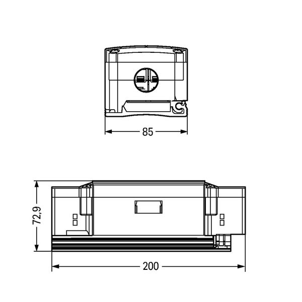 Tap-off module for flat cable 5-pole black image 3