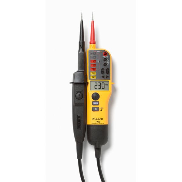 FLUKE-T130 Voltage and Continuity Tester with backlit LCD readout image 1