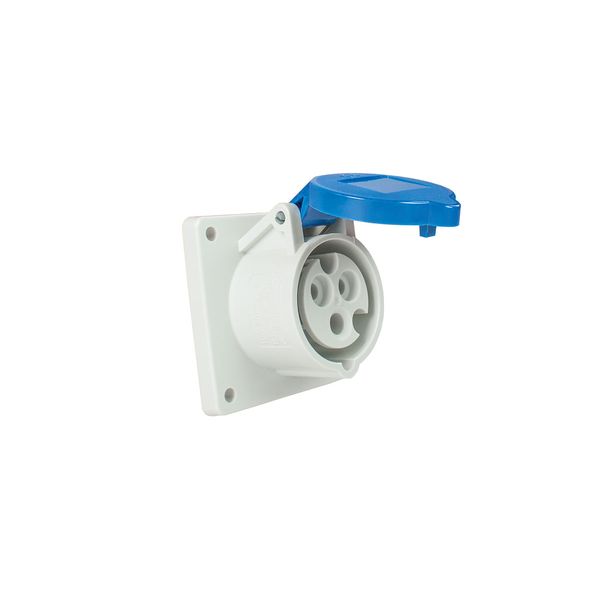 CEE-panel mounting socket outlet 16A, 2PE image 1