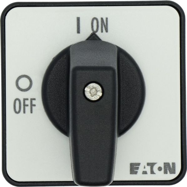 On-Off switch, T0, 20 A, flush mounting, 4 contact unit(s), 8-pole, with black thumb grip and front plate image 3