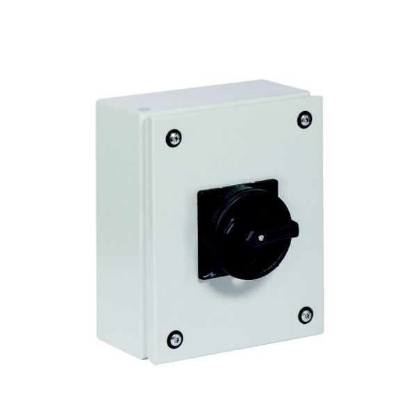 Main switch, P3, 63 A, surface mounting, 3 pole, 1 N/O, 1 N/C, STOP function, With black rotary handle and locking ring, Lockable in the 0 (Off) posit image 4