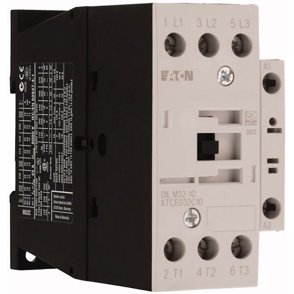 Contactor, 3 pole, 380 V 400 V 15 kW, 1 N/O, RDC 130: 110 - 130 V DC, DC operation, Screw terminals image 4