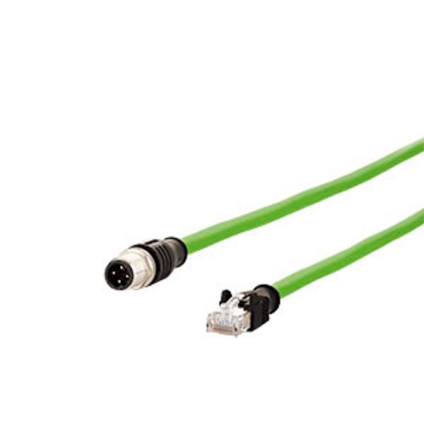 M12 Industrial Ethernet cable, D-coded, 15.0 m, M12 plug straight - RJ image 3