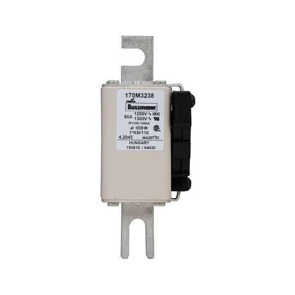 Fuse-link, high speed, 50 A, AC 1250 V, compact size 1, 45 x 58 x 138 mm, aR, DIN, IEC, type K indicator image 11