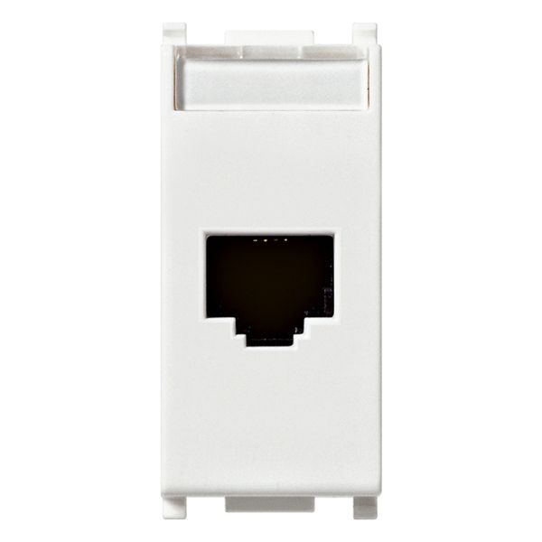 RJ45 Cat6A Netsafe FTP outlet white image 1