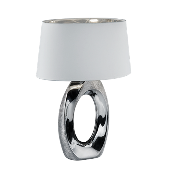 Taba table lamp 52 cm E27 silver/white image 1