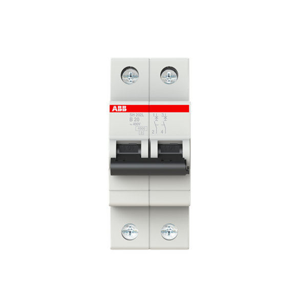 SH202L-B20 Miniature Circuit Breaker - 2P - B - 20 A image 2