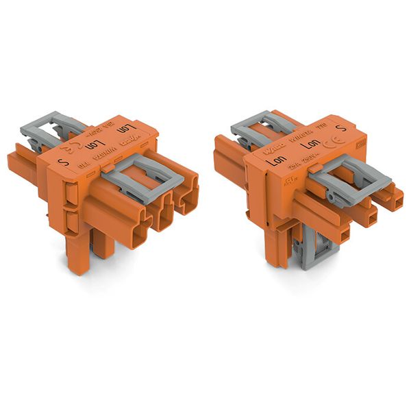 T-distribution connector 3-pole Cod. R orange image 1