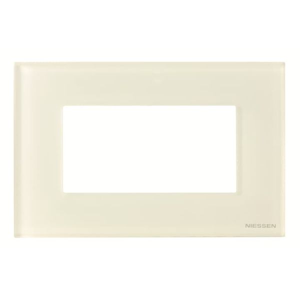 N2474 CB Frame 4 modules 1gang White Glass - Zenit image 1