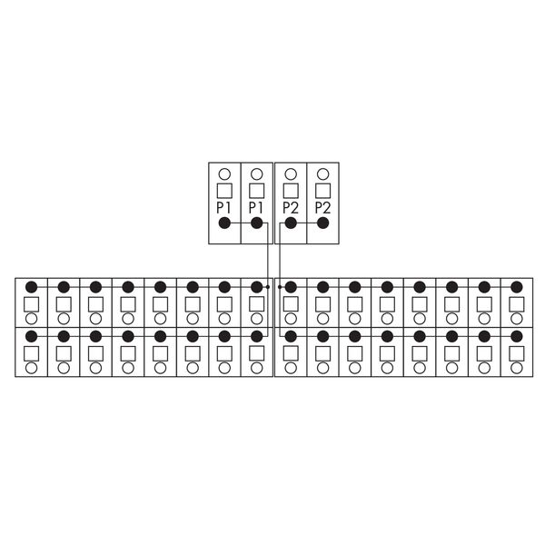 830-800/000-317 Potential distribution module; 2 potentials; with 2 input clamping points each image 6