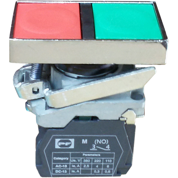Pushbutton switch FP Prec LG Start-Stop RED-GREEN 1NO+1NС IP40 image 1