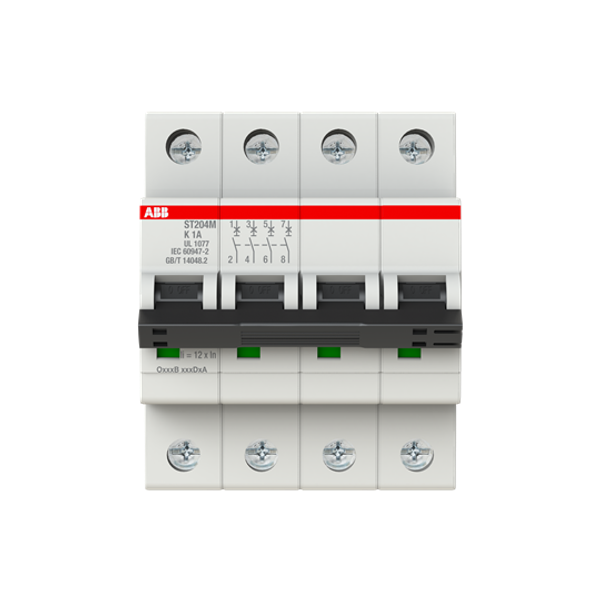 ST204M-K1 Miniature Circuit Breaker - 4P - K - 1 A image 1