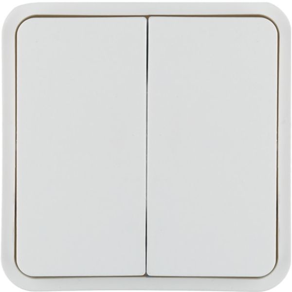 CUBYKO KNX 2 BUTTON PANEL WHITE image 1