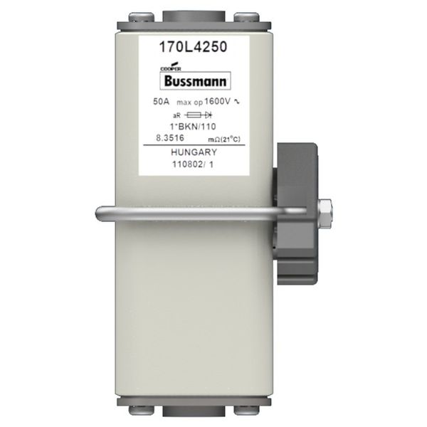 Fuse-link, high speed, 50 A, AC 1600 V, compact size 1, 43 x 63 x 110 mm, aR, IEC, single indicator image 1