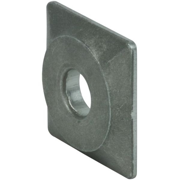 Pressure plate Al 40x40x6mm with a hole of 13mm image 1