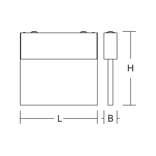 HALYXX, 5,8 W, black, on/off Ceiling luminaires, L 340 B 40 H 270, SBS image 4