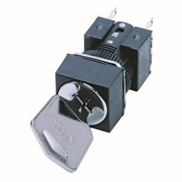 Selector switch front, square, key-type, 2 notches, spring return, IP6 image 5