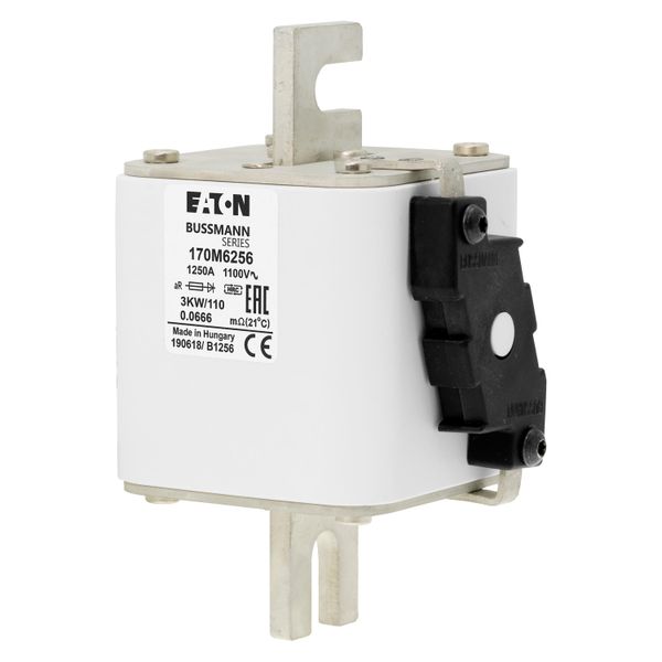 Fuse-link, high speed, 1250 A, AC 1100 V, DIN 3, 74 x 92 x 141 mm, aR, IEC, single indicator image 8