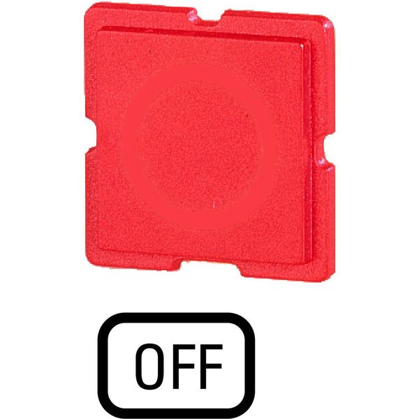 Button plate for push-button, Inscription: OFF, 25 x 25 image 2