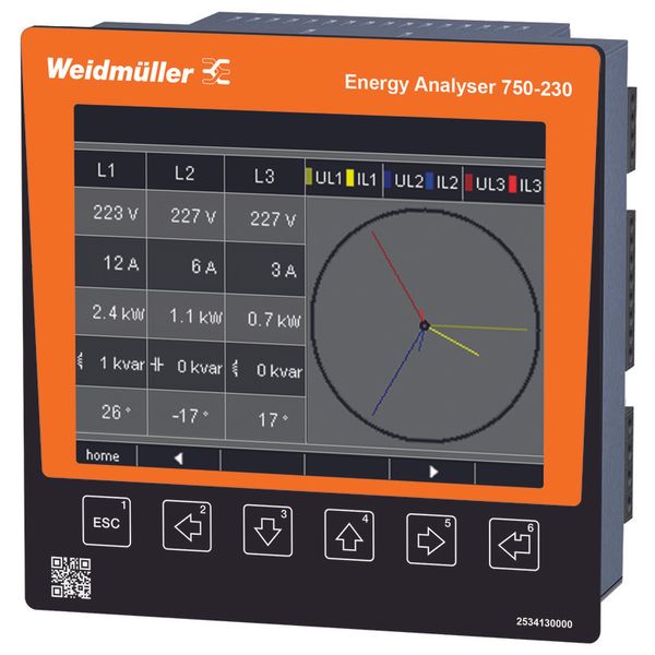 Measuring device electrical quantity, 600 V, Modbus RTU, Modbus-Gatewa image 1